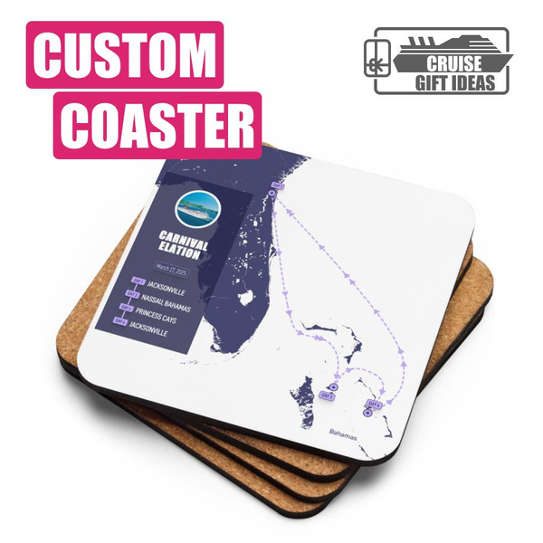 Cruise Gift Idea #16 - Custom Cruise Coaster Cruise Gift Idea #16 - Custom Cruise Coaster
