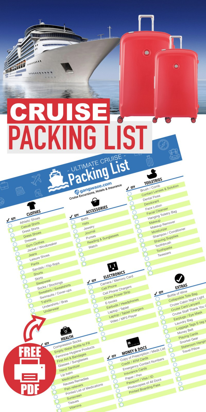 Free Cruise Packing Checklist PDF Free Cruise Packing Checklist PDF