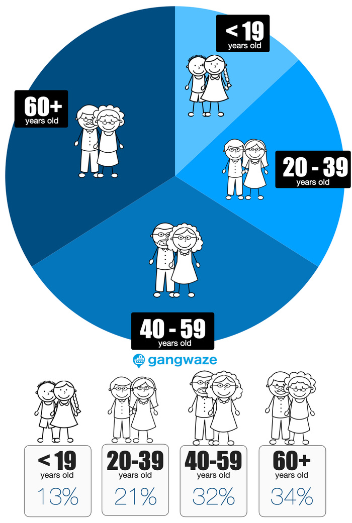 Cruise Passenger Average Age Pie Chart Cruise Passenger Average Age Pie Chart