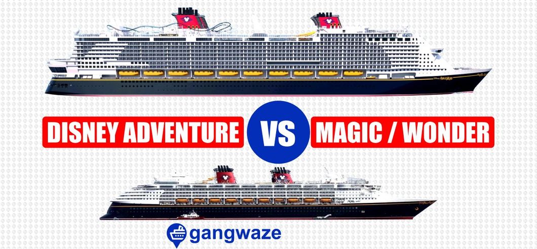 Disney Biggest vs Smallest Cruise Ship Chart