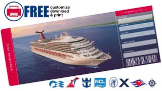 Free Printable Cruise Ticket (PDF) Free Printable Cruise Ticket