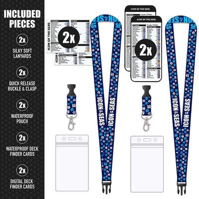 Icon of the Seas Lanyard - Included Pieces