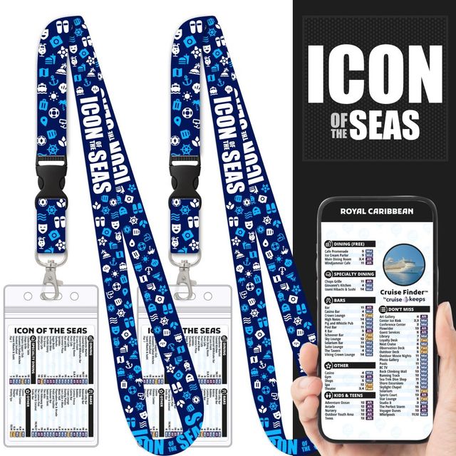 Icon of the Seas Cruise Lanyards & Deck Finder Cards