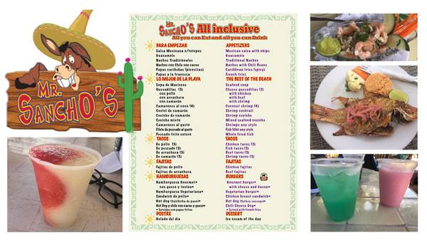Mr Sanchos Menu - All Inclusive vs Pay as You Go Food & Drink