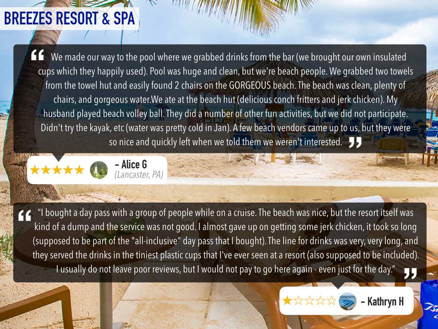 Breezes Nassau Resort Reviews