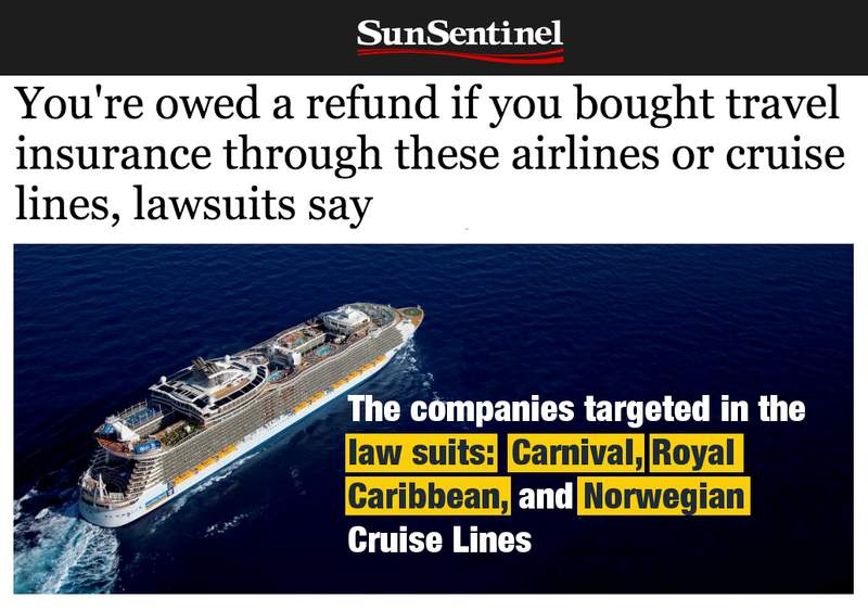Cruise Insurance Scam News