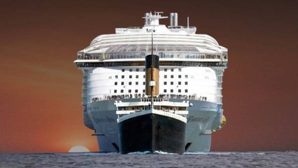 Titanic vs Modern Cruise Ship Size Comparison | Infographic