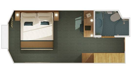 carnival breeze interior with picture window (walkway views) stateroom floor plan