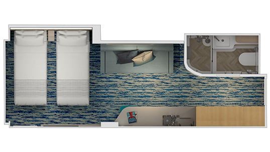 Carnival Celebration Premium Interior Stateroom Floor Plan