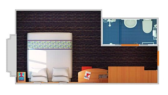 Carnival Elation Ocean View Stateroom Floor Plan