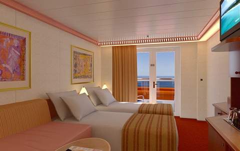 Carnival Legend Balcony (Obstructed View) (7A) cabin