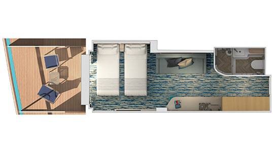 Carnival Celebration Extended Balcony Floor Plan