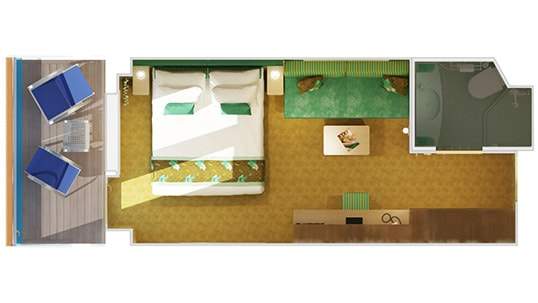 Carnival Radiance Cloud 9 Spa Balcony (8S) floor plan Carnival Radiance Cloud 9 Spa Balcony (8S) floor plan