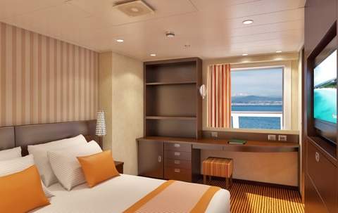 Carnival Splendor Captain's Suite (CS) bedroom