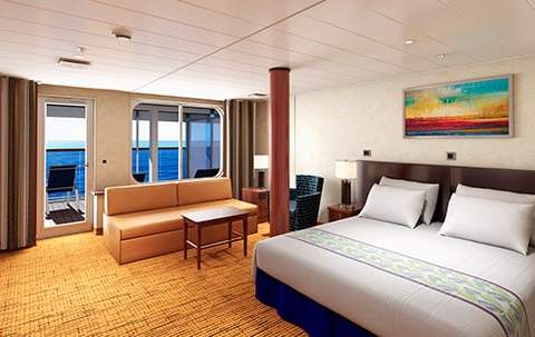 Carnival Radiance Extended Balcony Grand Suite (ES) bedroom Carnival Radiance Extended Balcony Grand Suite (ES) bedroom