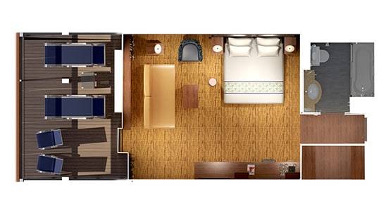 Carnival Elation Extended Balcony Grand Suite Floor Plan