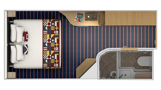 Carnival Celebration Family Harbor Interior Stateroom Floor Plan