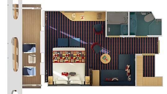 Carnival Vista Family Harbor Suite Floor Plan