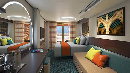 Carnival Celebration Havana Extended Cabana Balcony Stateroom