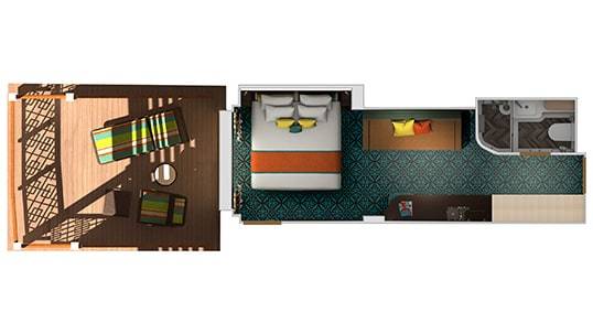 Carnival Celebration Extended Cabana Stateroom Floor Plan