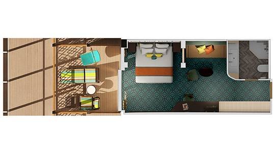 Carnival Celebration Havana Cabana Suite Floor Plan