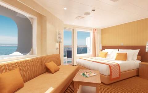 Carnival Vista Junior Suite (Obstructed View) - Accessible (JS) cabin