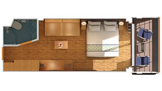 Carnival Elation Junior Suite Floorplan
