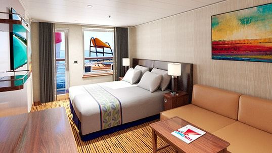 Carnival Elation Junior Suite (obstructed views) 