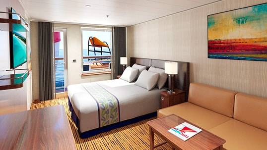 Carnival Elation Junior Suite (obstructed views)