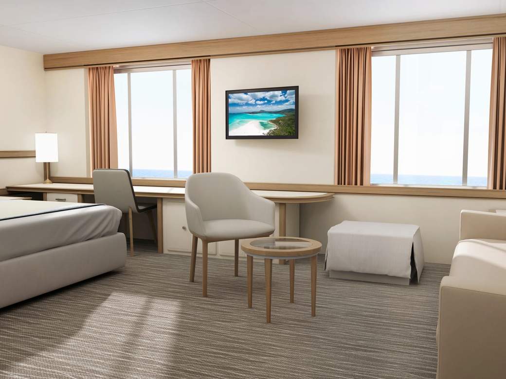 Carnival Adventure Byron Beach Club Ocean View Suite (BV) cabin