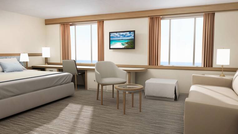 Carnival Adventure Byron Beach Club Ocean View Suite (BV) cabin