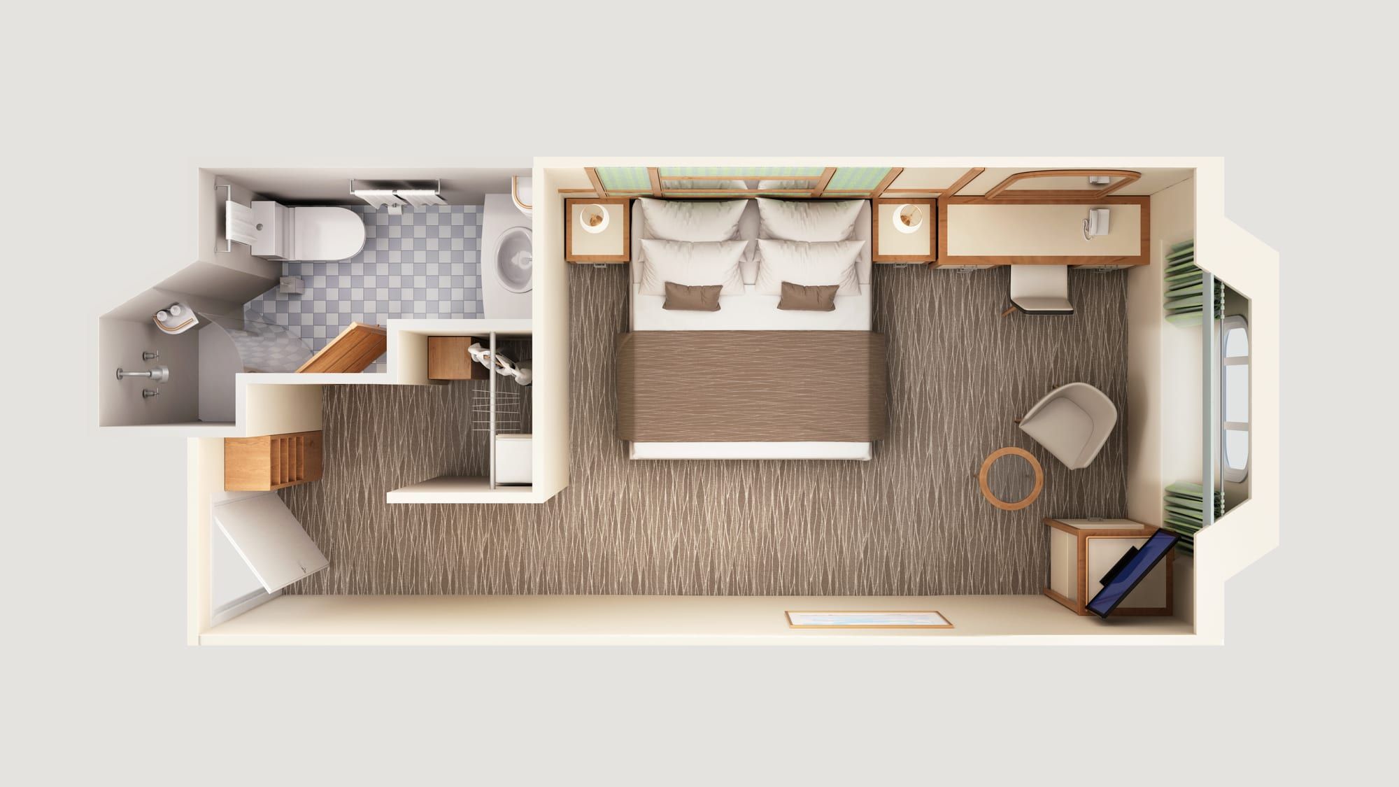 Carnival Encounter Ocean View (Obstructed View) (5A) floor plan