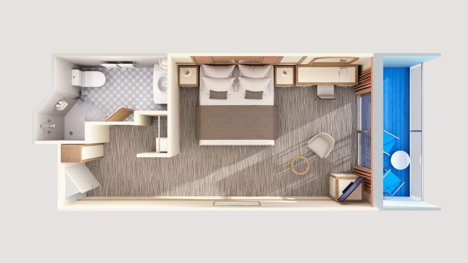 Carnival Encounter Balcony (8C) floor plan Carnival Encounter Balcony (8C) floor plan