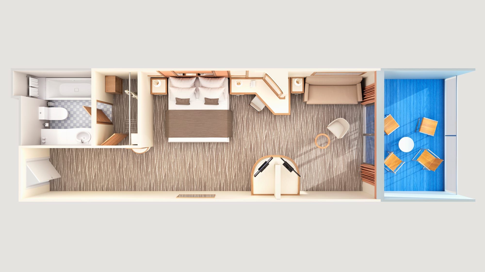 Carnival Encounter Ocean Suite (OS) floor plan