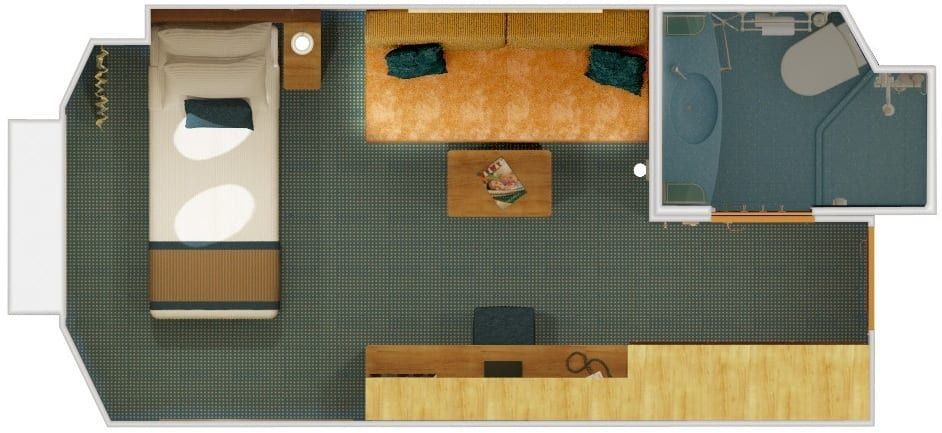 Carnival Breeze Interior Upper/Lower (1A) floor plan, photo 3 of 6