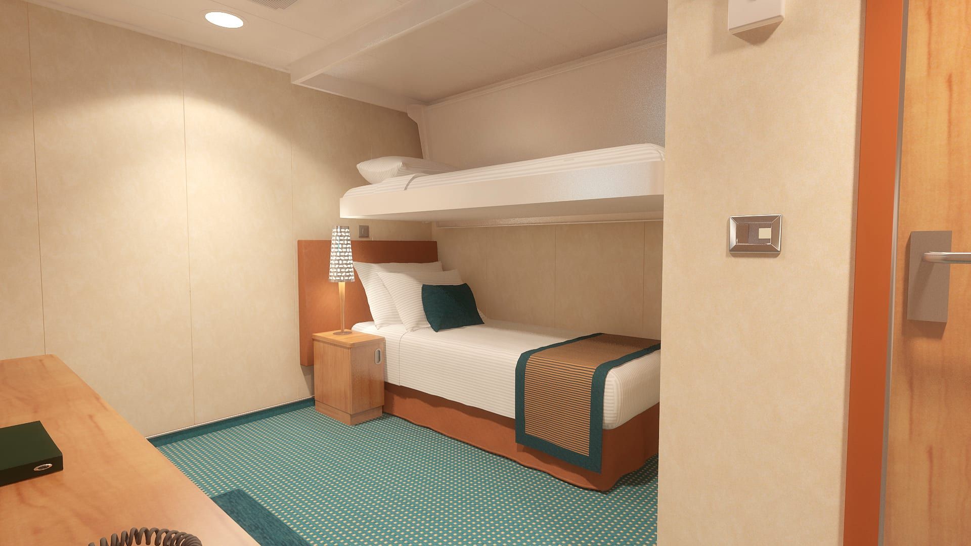 Carnival Breeze Interior Upper/Lower (1A) cabin, photo 2 of 6