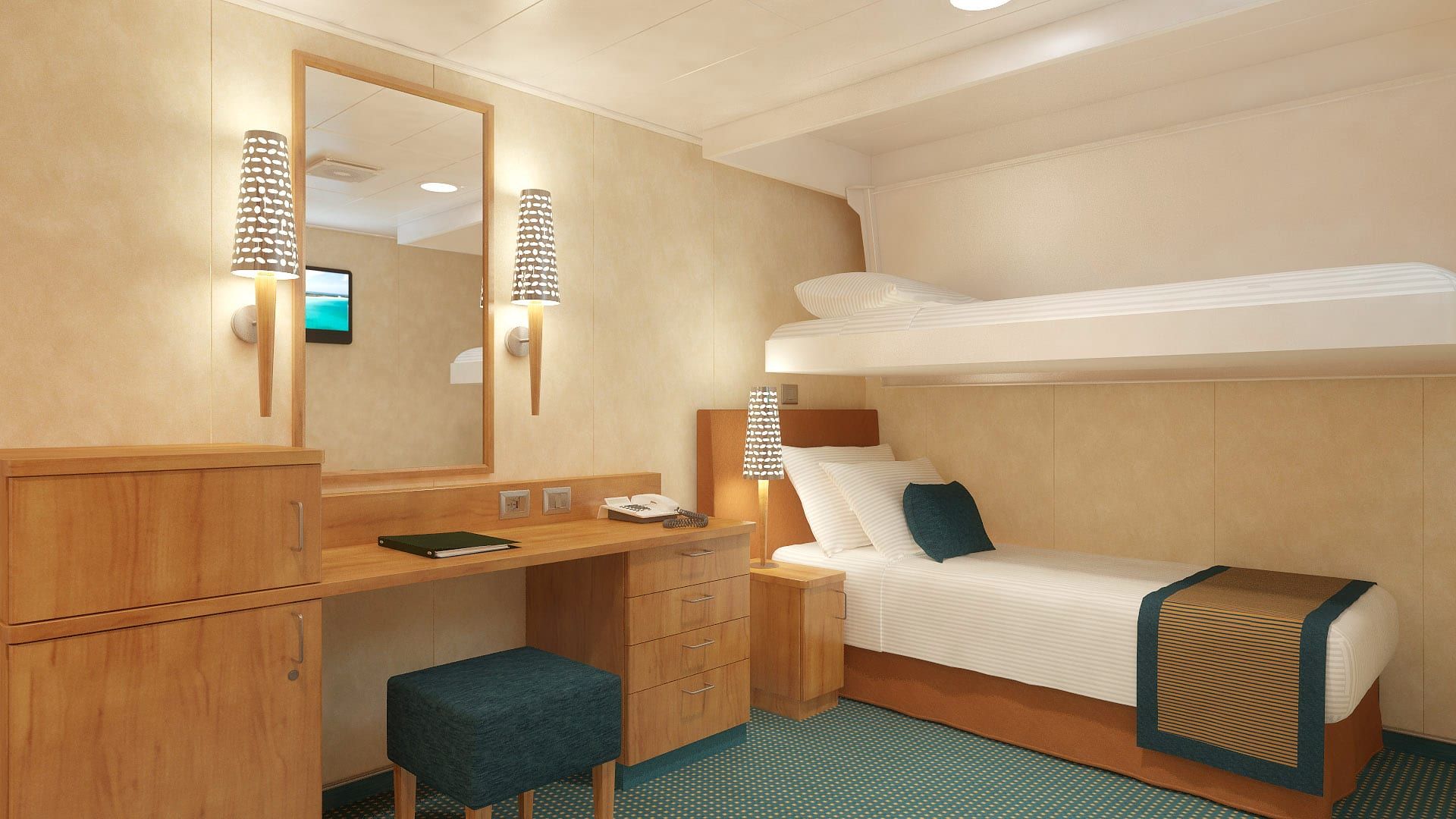 Carnival Breeze Interior Upper/Lower - Accessible (1A) cabin, photo 1 of 2