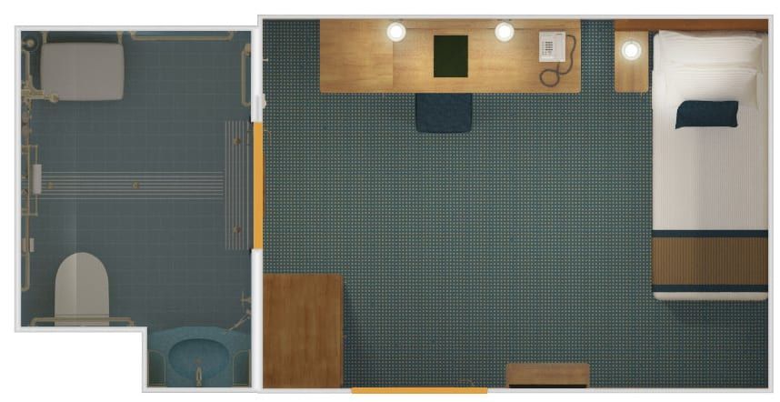 Carnival Breeze Interior Upper/Lower - Accessible (1A) floor plan, photo 1 of 2