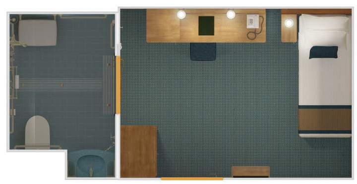 Carnival Breeze Interior Upper/Lower - Accessible (1A) floor plan, photo 1 of 2 Carnival Breeze Interior Upper/Lower - Accessible (1A) floor plan, photo 1 of 2