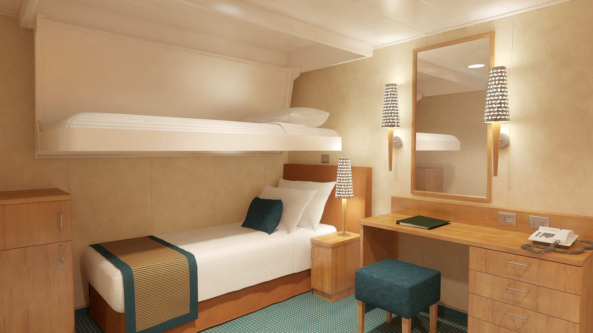 Carnival Breeze Interior Upper/Lower - Accessible (1A) cabin, photo 2 of 2