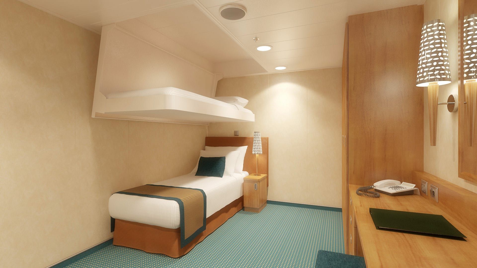 Carnival Breeze Interior Upper/Lower (1A) cabin, photo 3 of 6