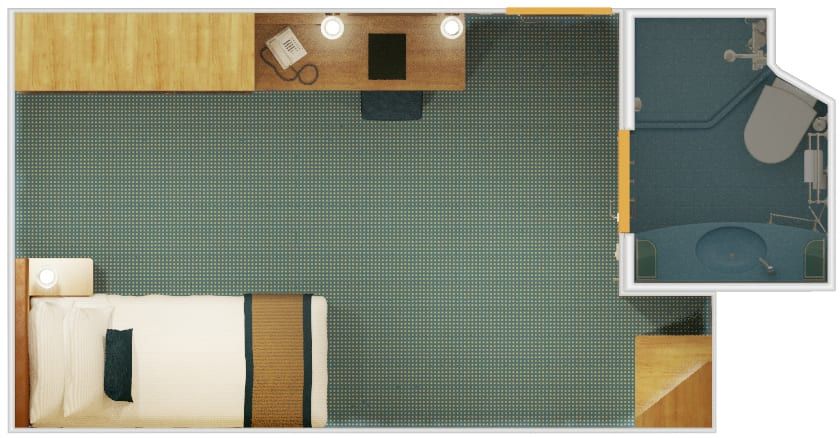 Carnival Breeze Interior Upper/Lower (1A) floor plan, photo 4 of 6