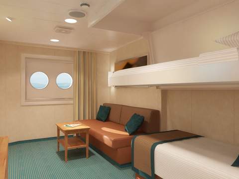 Carnival Breeze Interior Upper/Lower (1A) cabin, photo 4 of 6