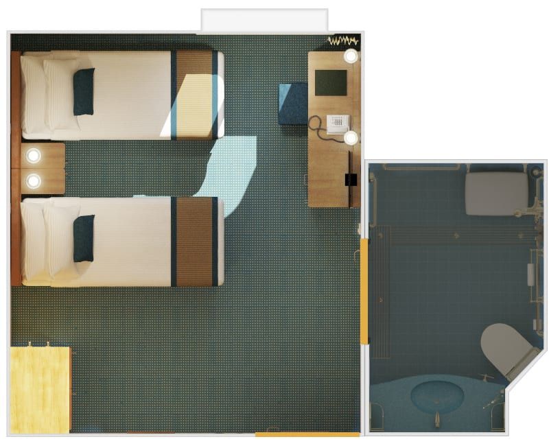Carnival Breeze Interior with Picture Window (Walkway View) - Accessible (4J) floor plan, photo 4 of 4