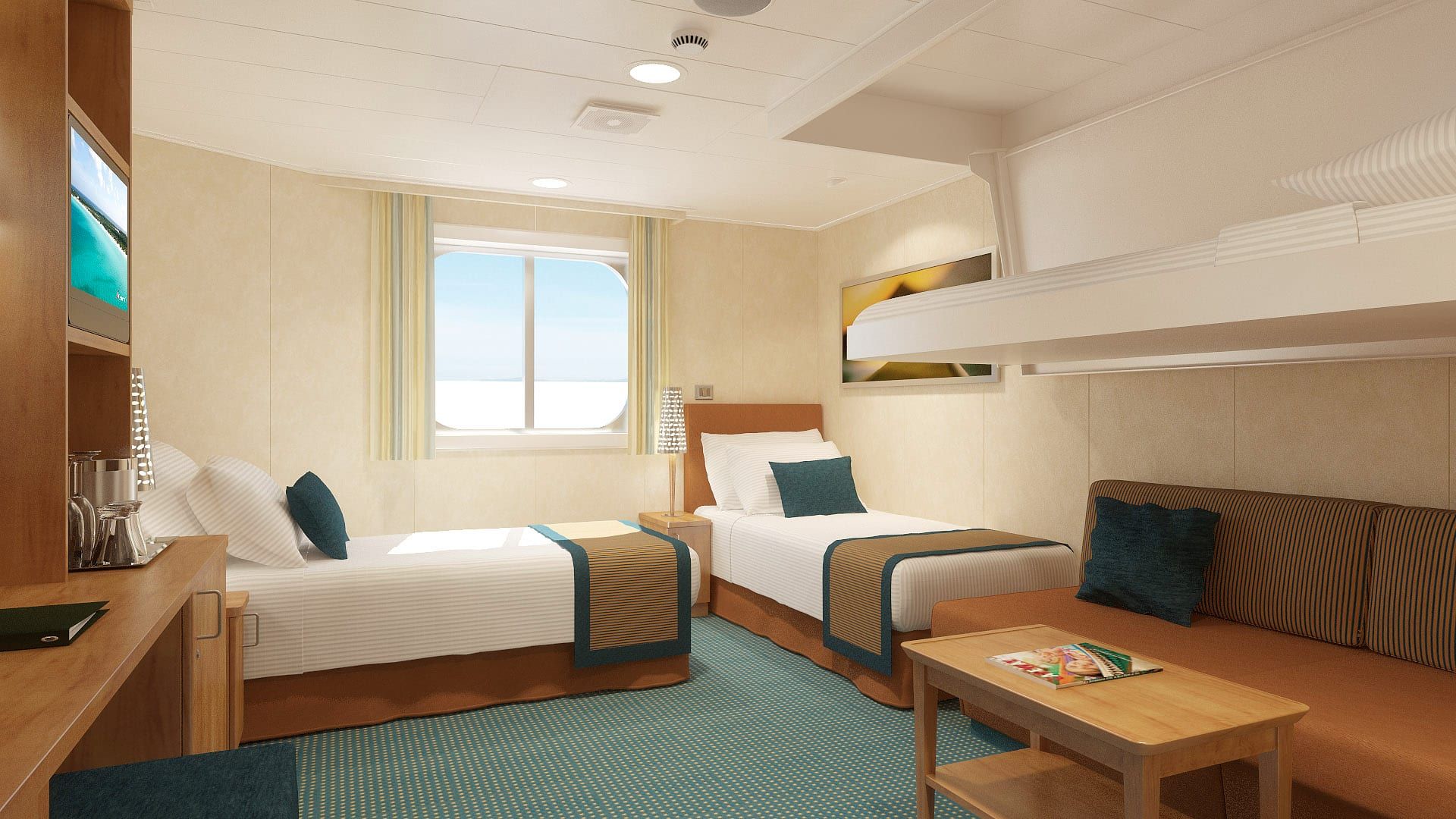 Carnival Breeze Interior with Picture Window (Walkway View) - Accessible (4J) cabin, photo 3 of 4