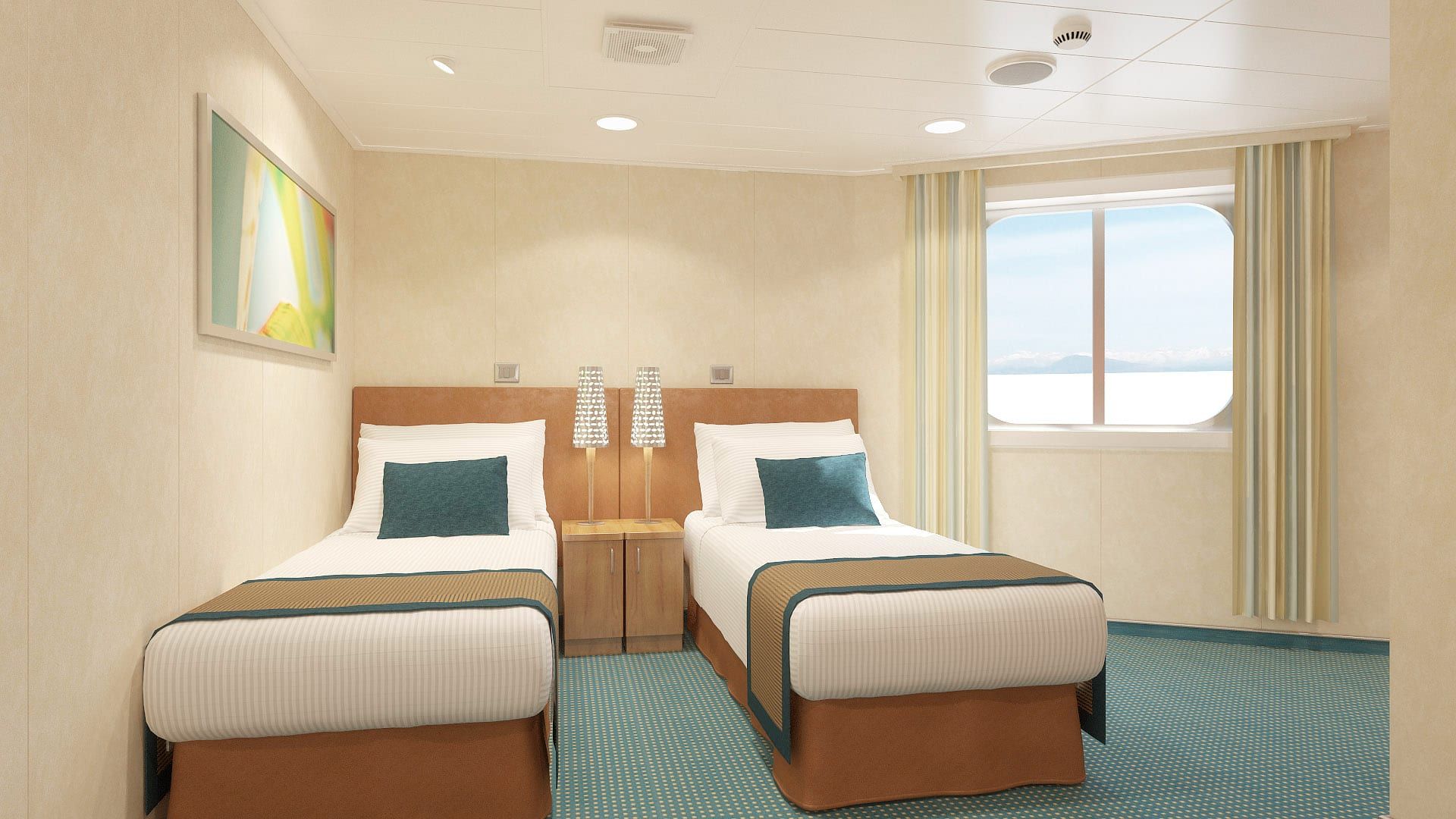 Carnival Breeze Interior with Picture Window (Walkway View) - Accessible (4J) cabin, photo 4 of 4