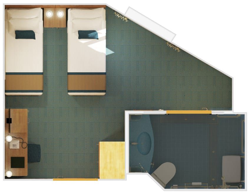 Carnival Breeze Interior with Picture Window (Walkway View) - Accessible (4J) floor plan, photo 1 of 4