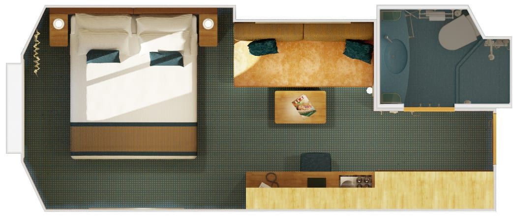 Carnival Breeze Interior with Picture Window (Walkway View) (4J) floor plan, photo 3 of 4