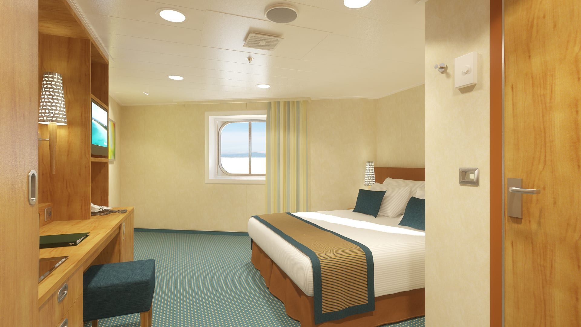Carnival Breeze Interior with Picture Window (Walkway View) (4J) cabin, photo 4 of 4