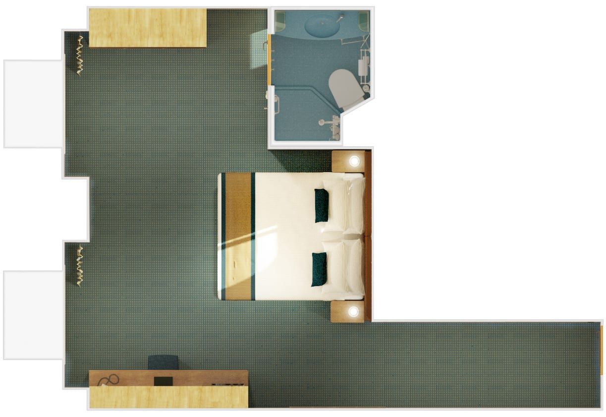 Carnival Breeze Ocean View (6A) floor plan, photo 3 of 7